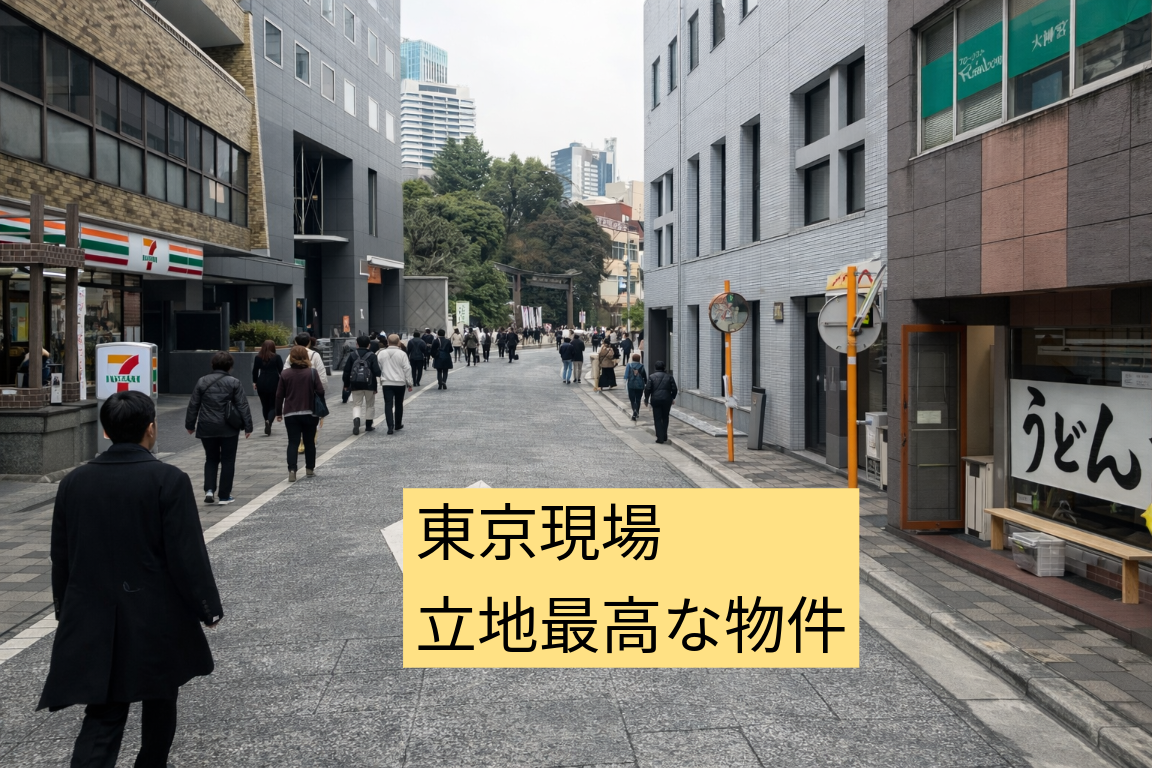 東京大神宮へ向かう道路沿いの現場調査｜立地の力を感じた一日