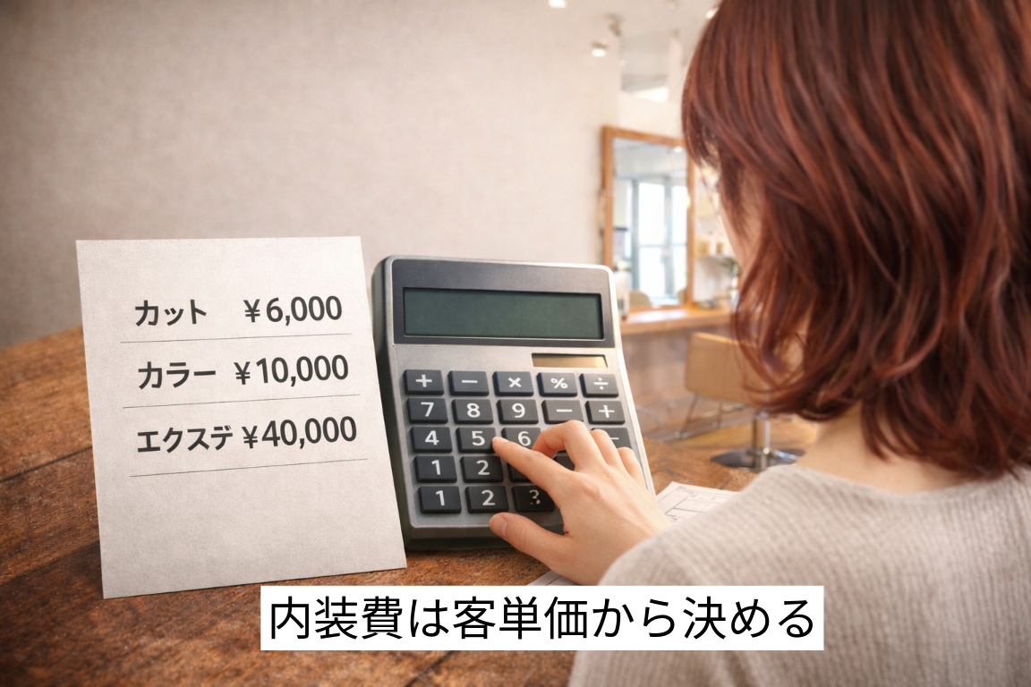 客単価から内装費を逆算する方法